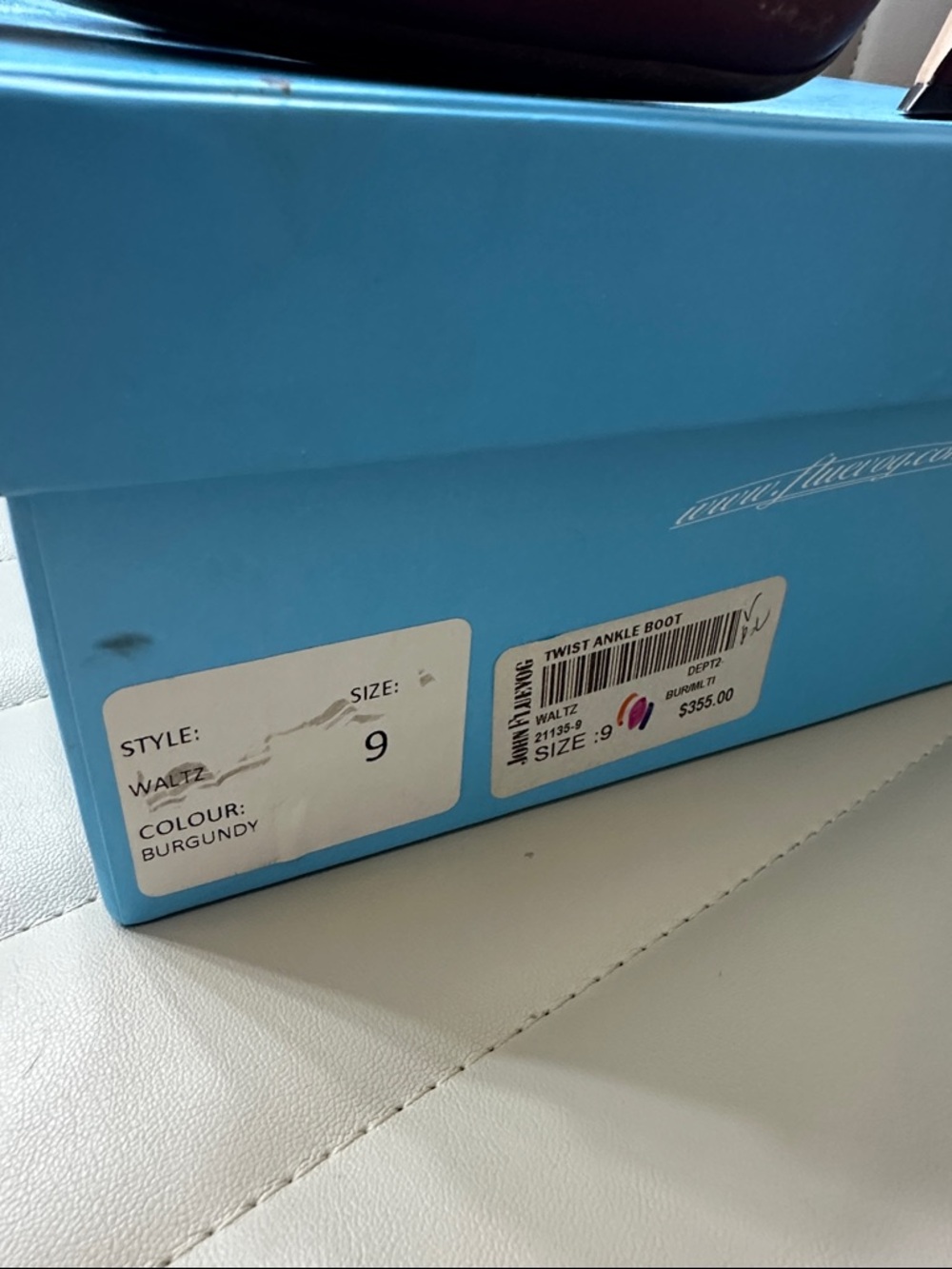 Fluevog Twist Waltz Burgundy Ankle Boots New in Box NWT - Picture 7 of 7